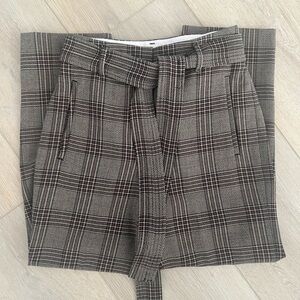 Wilfred Brown Plaid Dress Pants